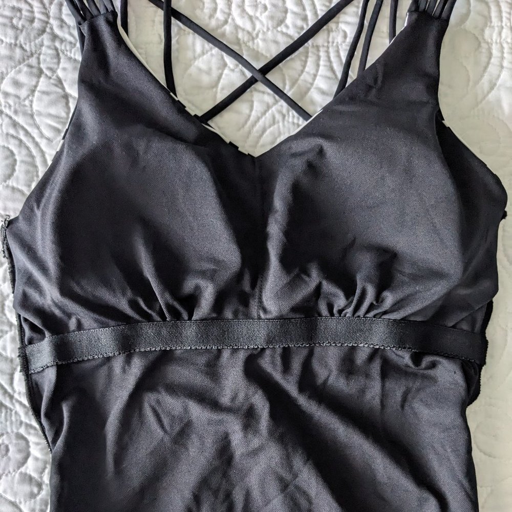 DOWNEAST "Bedford" Geometric Swimsuit Strappy Crisscross Straps Crosshatch Small - Picture 12 of 14